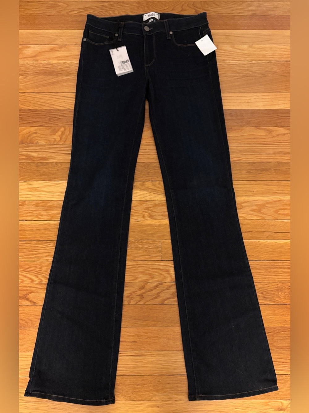 PAIGE Dark Indigo Bootcut Jeans